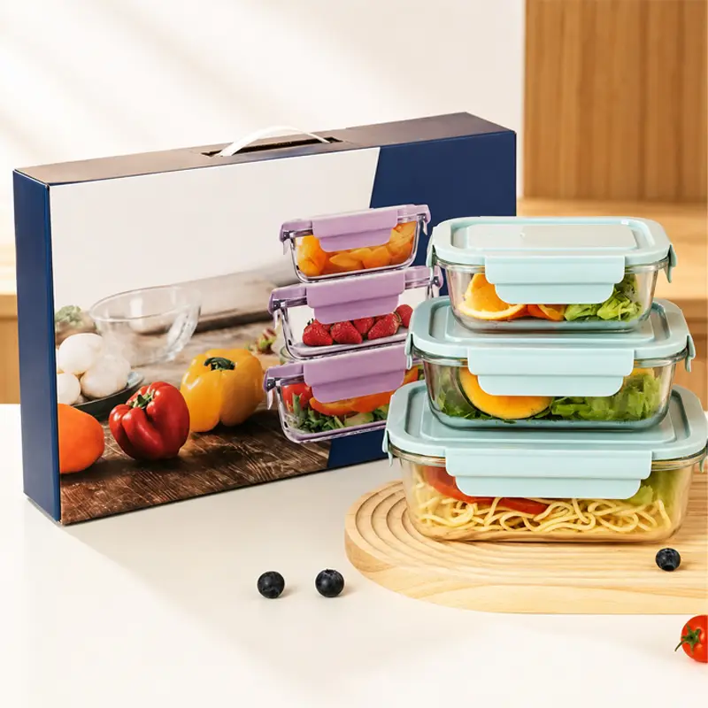 3-Piece Glass Food Container Set