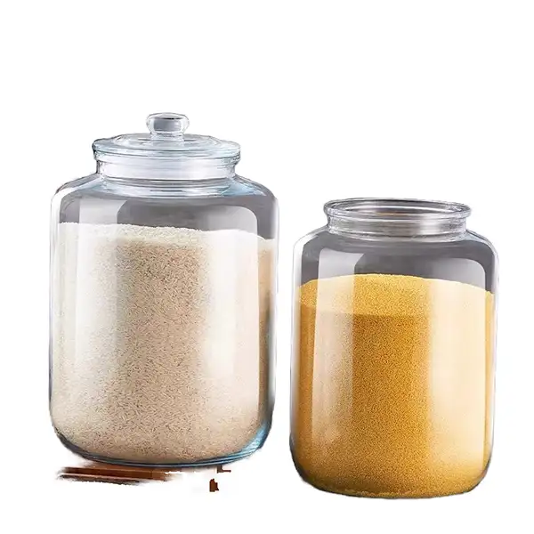 Clear Glass Storage Jar for Dry Food