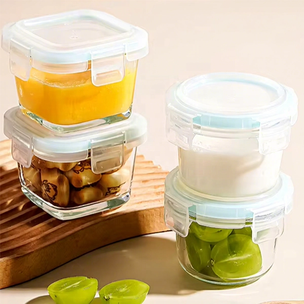 Small Glass Bowl with Lid for Snacks