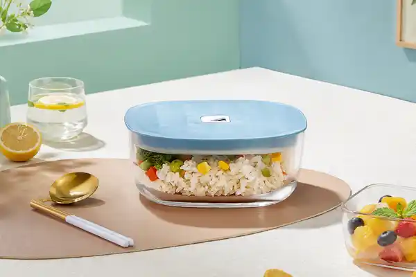 Replace with divided glass lunch box photo