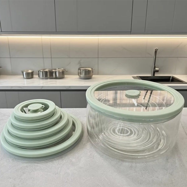 Nested Glass Bowls with Lids