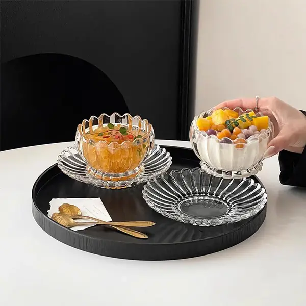 Glass Dessert Bowl Set