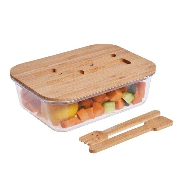 Glass Lunch Box with Cutlery Option