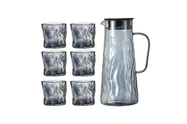 glass pitcher set with cups for wholesale buyers