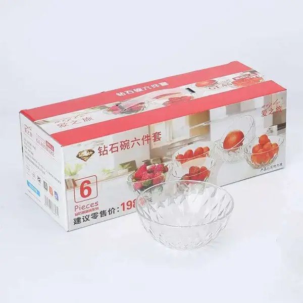 Glass Salad Bowl Set