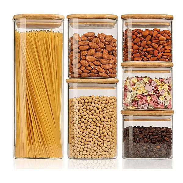 Glass Storage Jar with Bamboo Lid