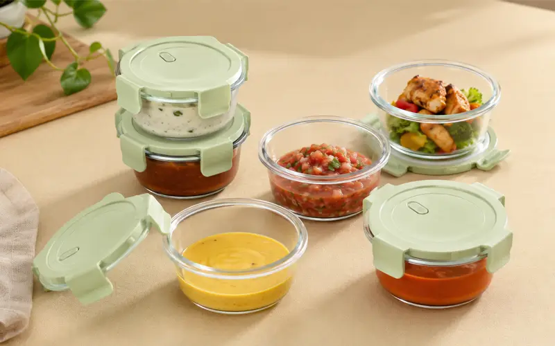 Sauce and Leftover Storage in glass