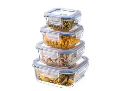 square glass containers