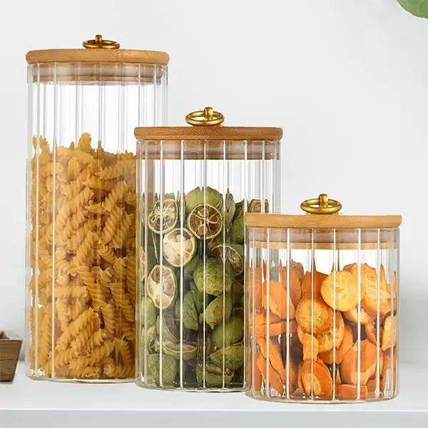 Tall Glass Storage Jar