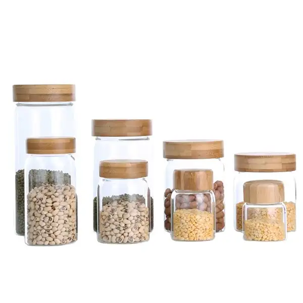 Wide Mouth Glass Storage Jar