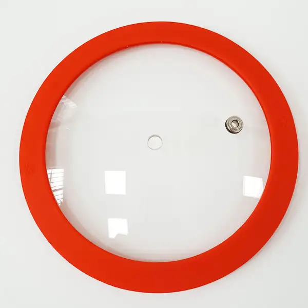 Color Silicone Rim Glass Lid