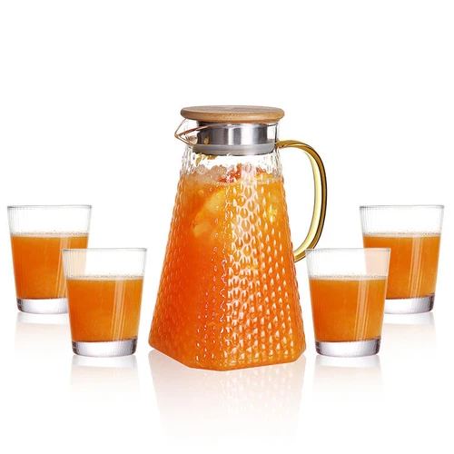 Glass Beverage Pitcher Set
