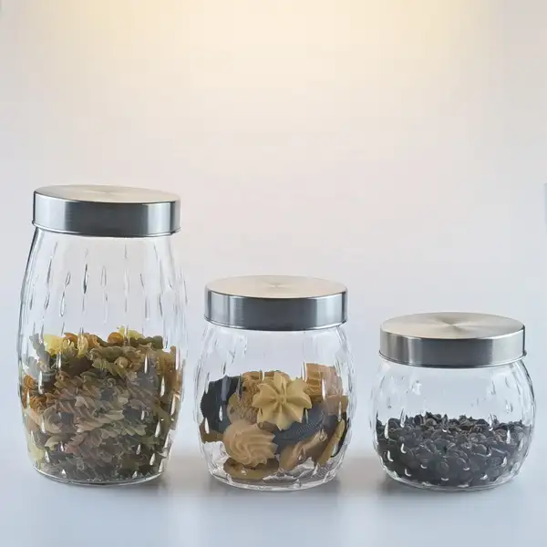 Glass Canister Set with Metal Lids