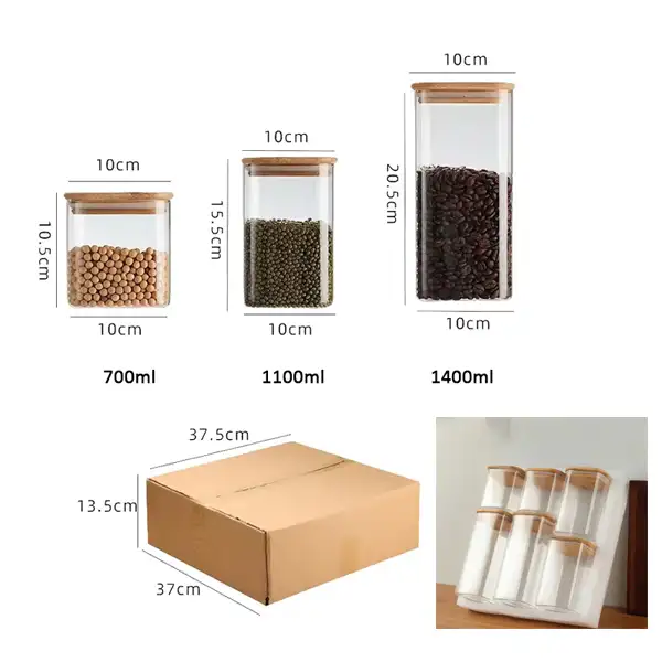 Retail Packaging for Glass Canister Sets