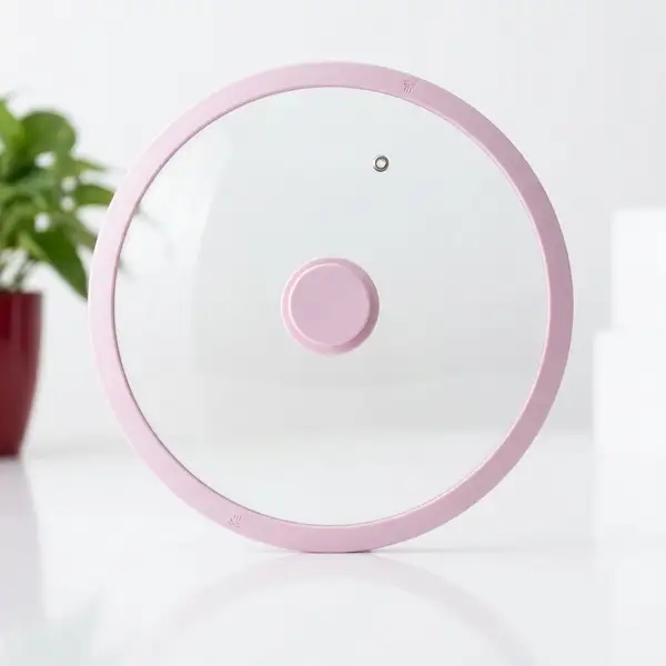 Silicone Rim Glass Pot Lid